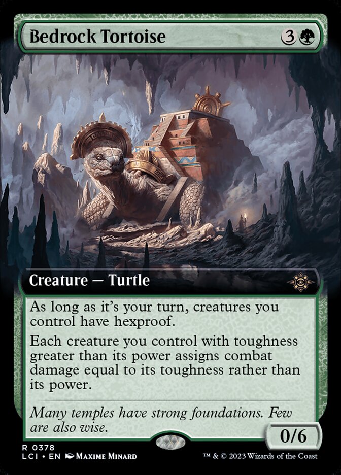 Bedrock Tortoise - [Foil, Extended Art] The Lost Caverns of Ixalan (LCI)