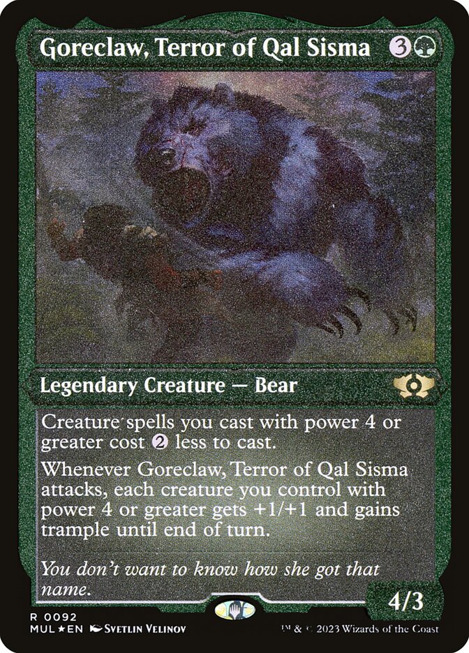 Goreclaw, Terror of Qal Sisma - [Etched Foil] Multiverse Legends (MUL)