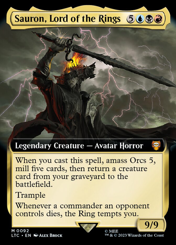 Sauron, Lord of the Rings - [Foil, Extended Art] Tales of Middle-earth Commander (LTC)