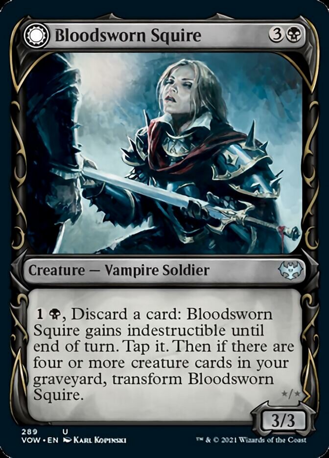 Bloodsworn Squire // Bloodsworn Knight - [Showcase] Innistrad: Crimson Vow (VOW)