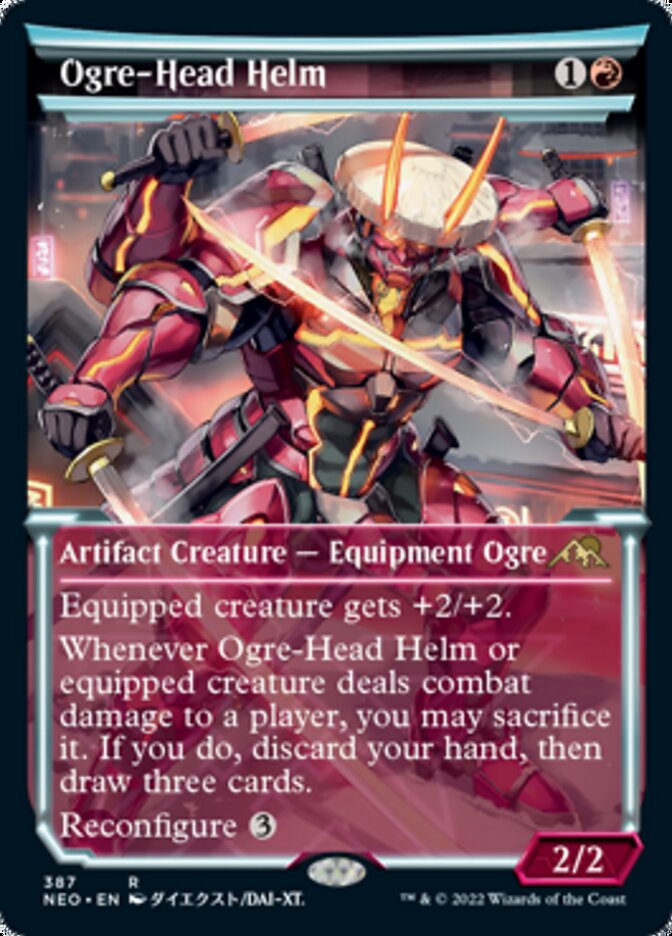 Ogre-Head Helm - [Foil, Showcase] Kamigawa: Neon Dynasty (NEO)