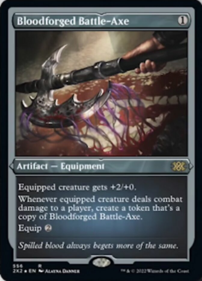 Bloodforged Battle-Axe - [Etched Foil] Double Masters 2022 (2X2)