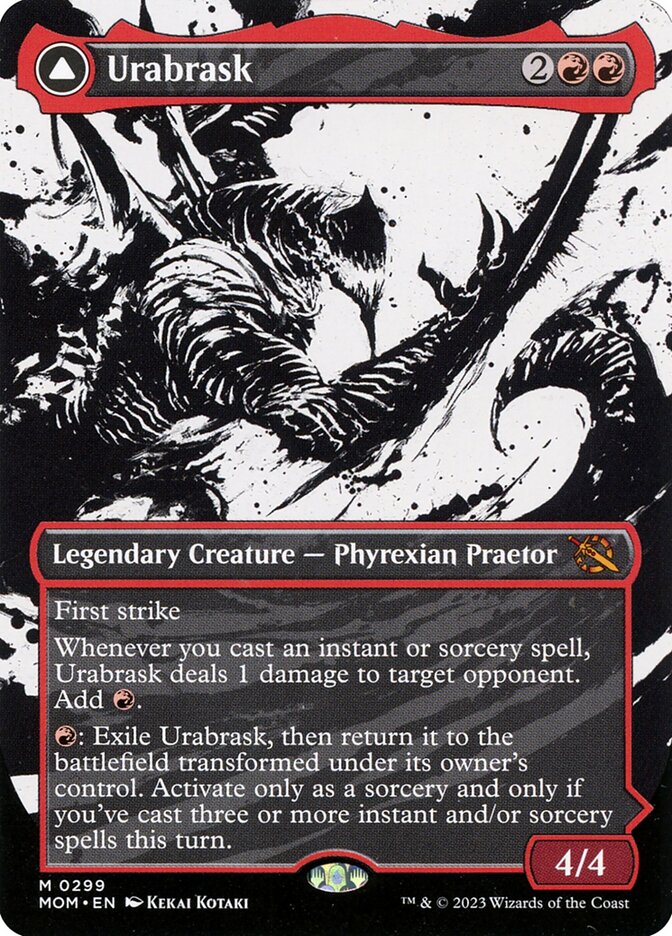 Urabrask // The Great Work - [Foil, Showcase] March of the Machine (MOM)