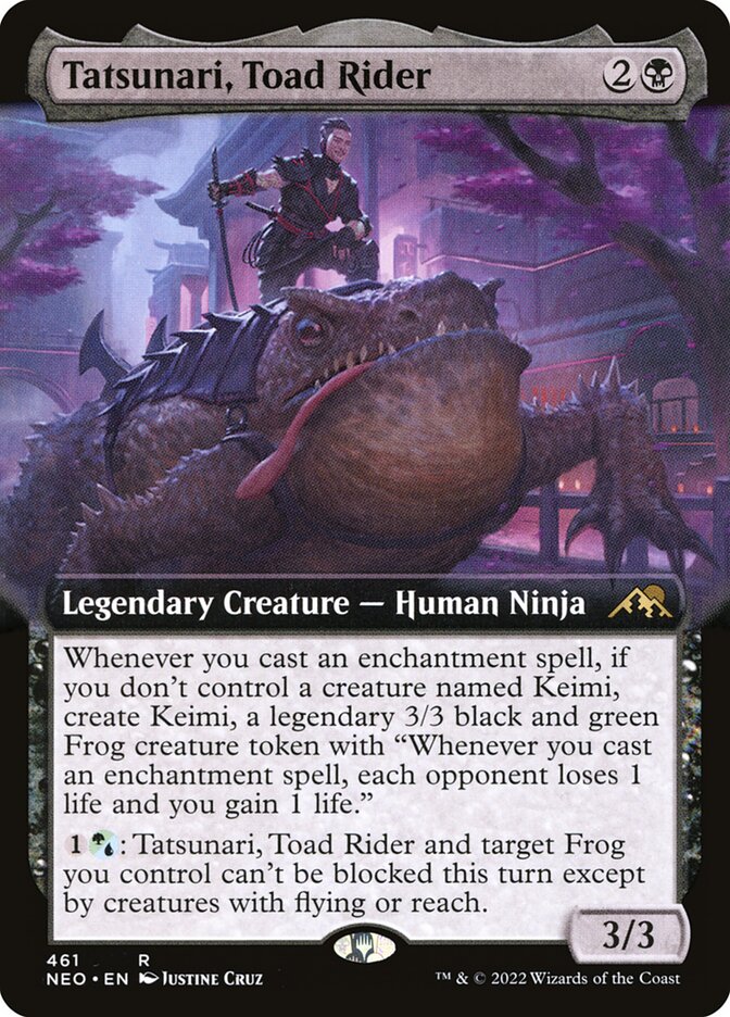 Tatsunari, Toad Rider - [Foil, Extended Art] Kamigawa: Neon Dynasty (NEO)