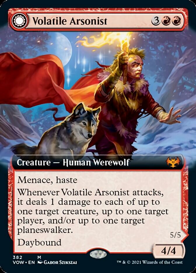 Volatile Arsonist // Dire-Strain Anarchist - [Extended Art] Innistrad: Crimson Vow (VOW)