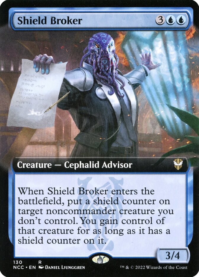 Shield Broker - [Foil, Extended Art] New Capenna Commander (NCC)