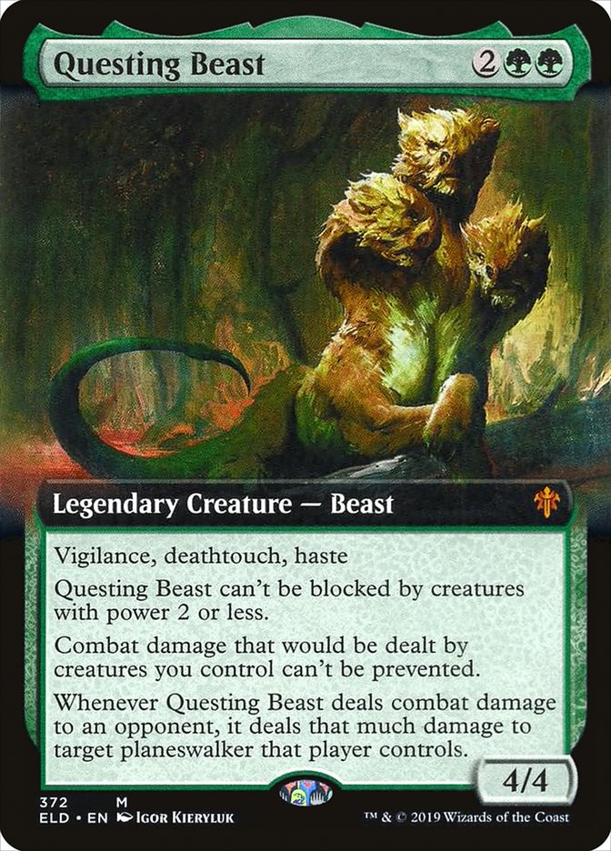 Questing Beast - [Foil, Extended Art] Throne of Eldraine (ELD)