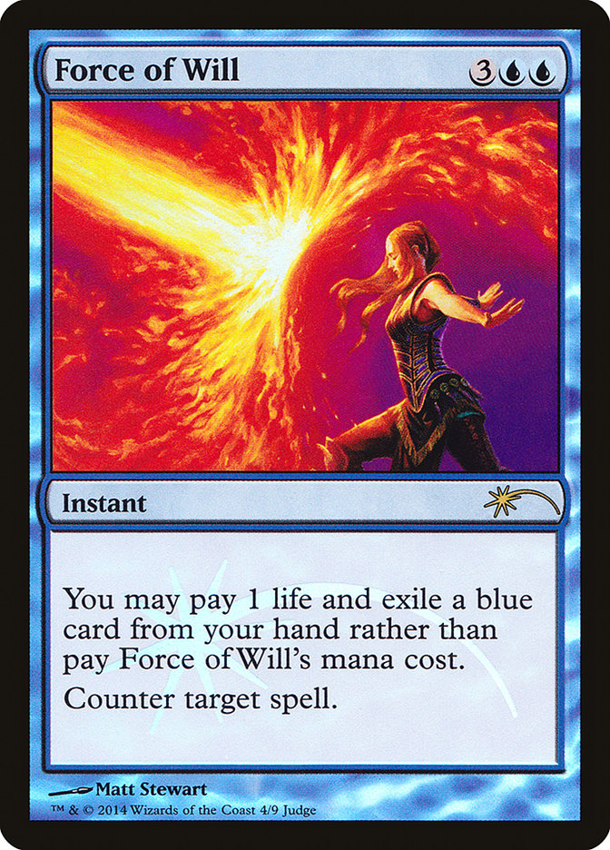 Force of Will - [Foil, Promo] Judge Gift Cards 2014 (J14)
