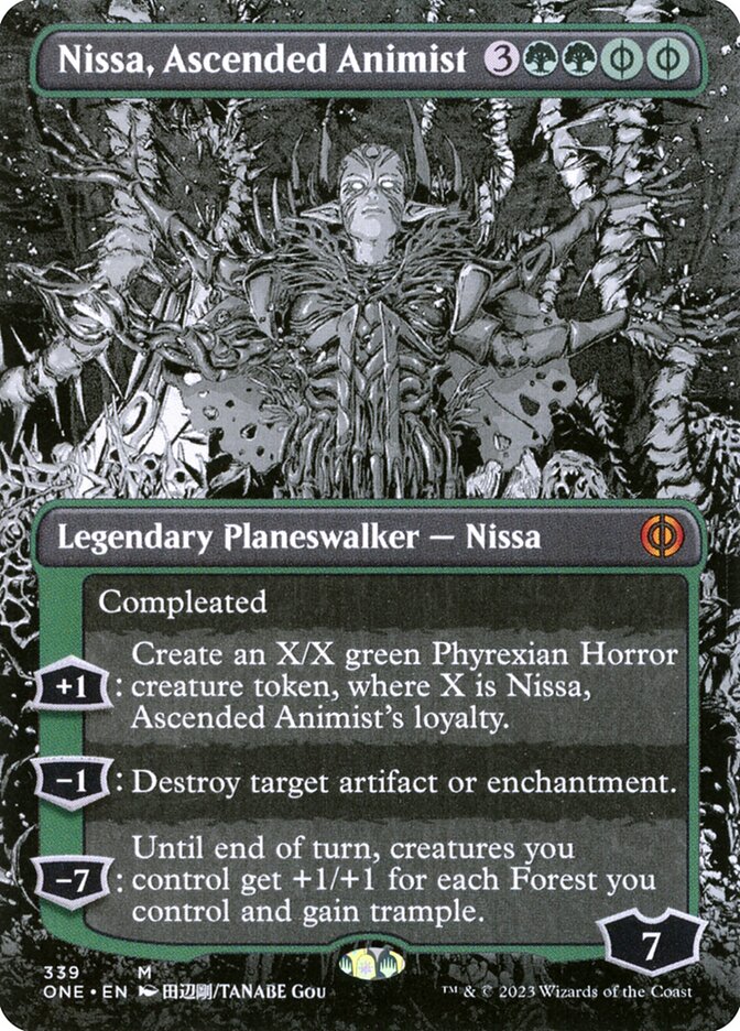 Nissa, Ascended Animist - [Borderless Manga] Phyrexia: All Will Be One (ONE)