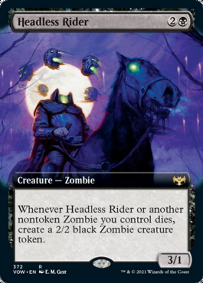 Headless Rider (Extended Art) [Innistrad: Crimson Vow] Heavily Played