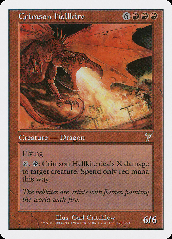 Crimson Hellkite - [Foil] Seventh Edition (7ED)