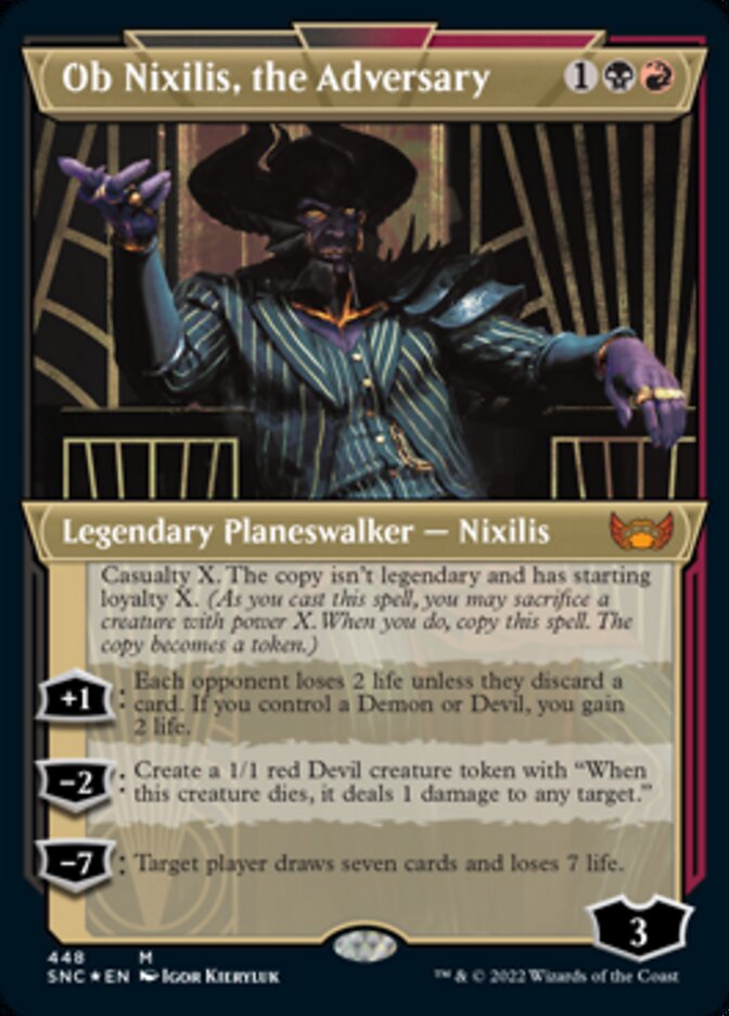 Ob Nixilis, the Adversary - [Etched Foil, Showcase] Streets of New Capenna (SNC)