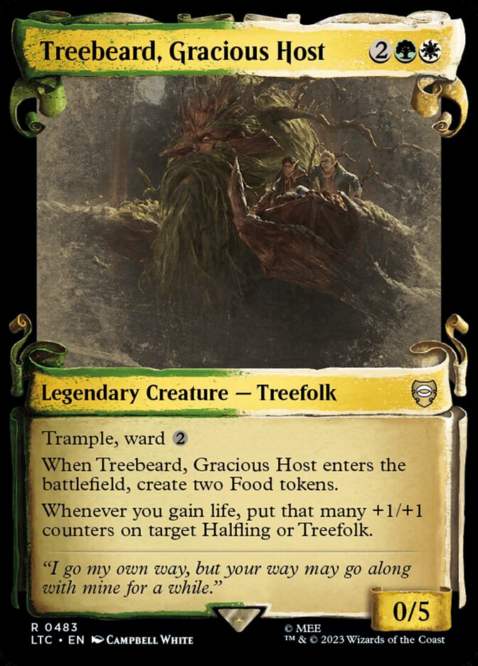 Treebeard, Gracious Host - [Foil, Showcase Scroll] Tales of Middle-earth Commander (LTC)