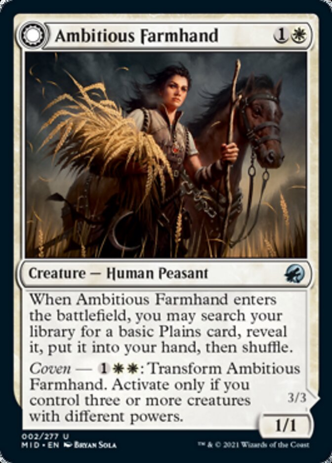 Ambitious Farmhand // Seasoned Cathar - [Foil] Innistrad: Midnight Hunt (MID)