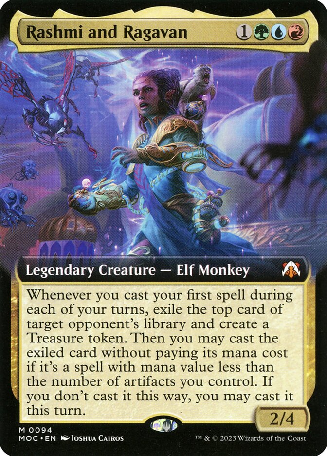 Rashmi and Ragavan - [Foil, Extended Art] March of the Machine Commander (MOC)