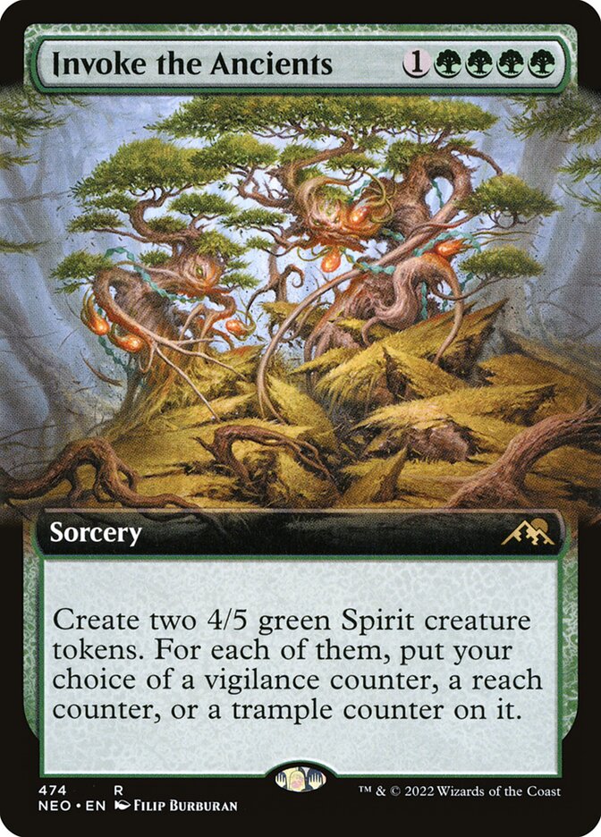 Invoke the Ancients - [Foil, Extended Art] Kamigawa: Neon Dynasty (NEO)