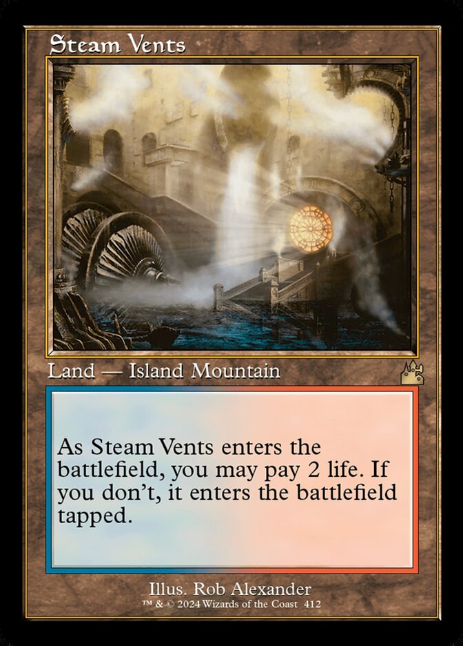 Steam Vents - [Foil, Retro Frame] Ravnica Remastered (RVR)
