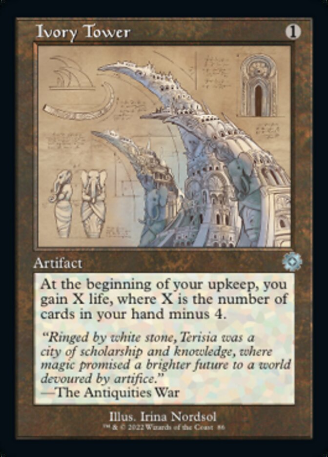 Ivory Tower - [Foil, Schematic] The Brothers' War Retro Artifacts (BRR)