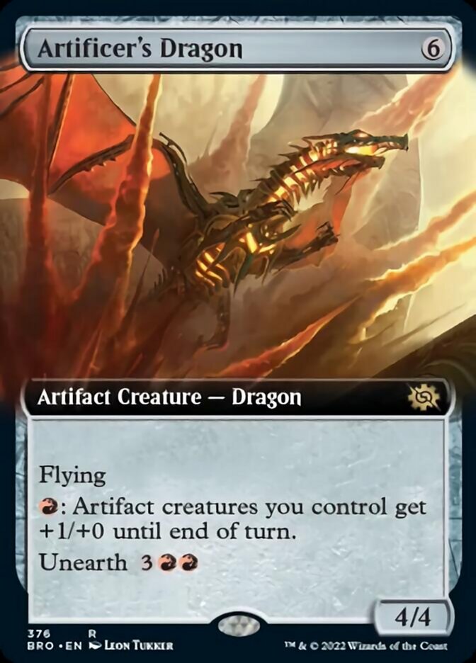 Artificer's Dragon - [Foil, Extended Art] The Brothers' War (BRO)