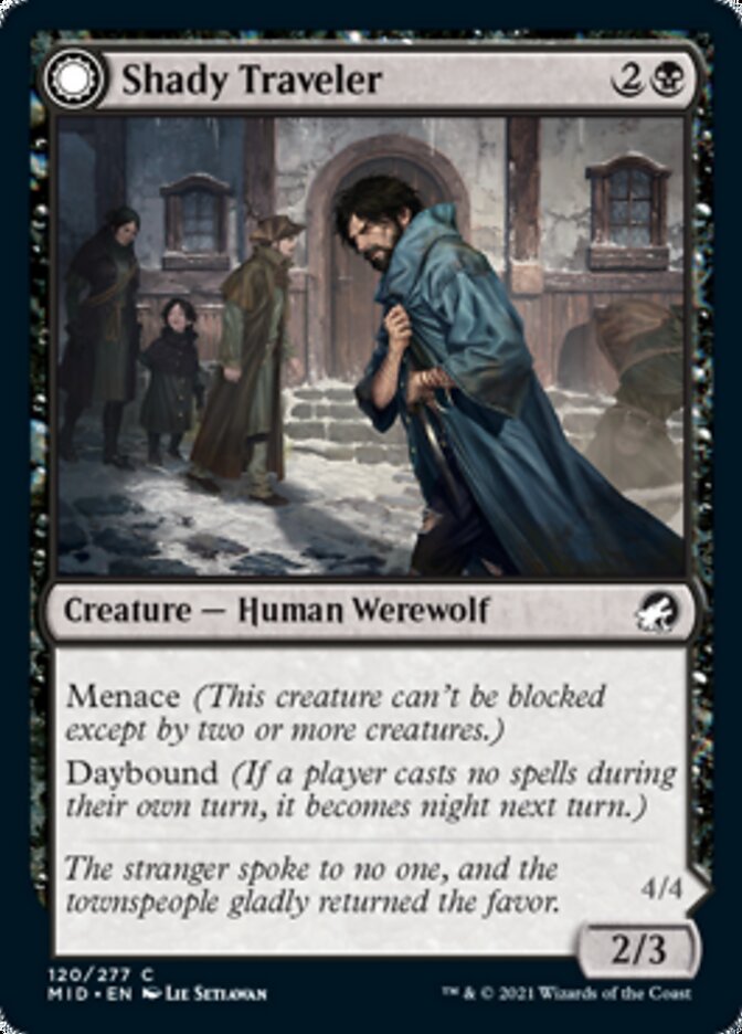 Shady Traveler // Stalking Predator - [Foil] Innistrad: Midnight Hunt (MID)