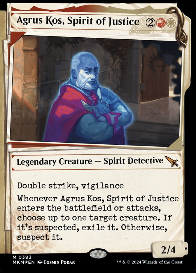 Agrus Kos, Spirit of Justice - [Foil, Invisible Ink] Murders at Karlov Manor (MKM)