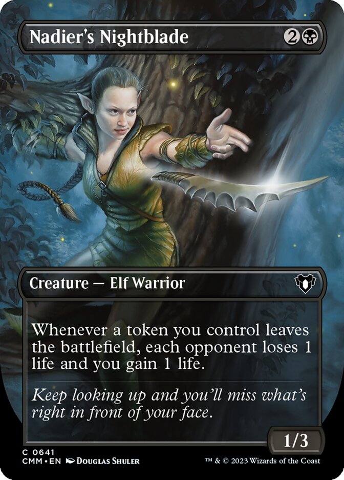 Nadier's Nightblade - [Foil, Borderless] Commander Masters (CMM)