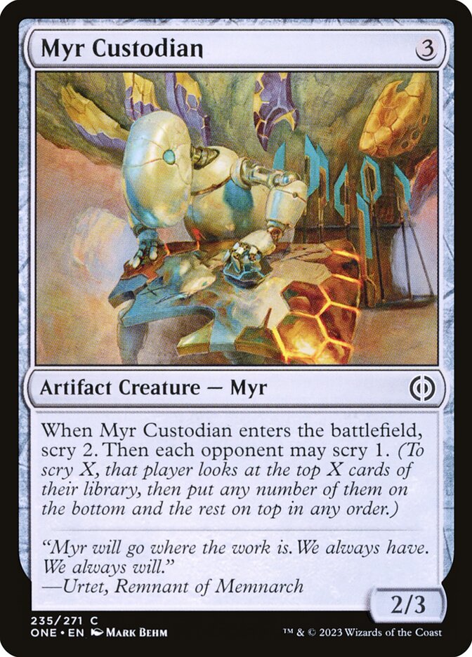 Myr Custodian - [Foil] Phyrexia: All Will Be One (ONE)