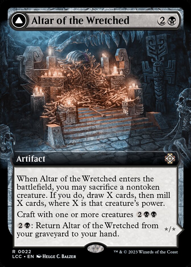 Altar of the Wretched // Wretched Bonemass - [Foil, Extended Art] Lost Caverns of Ixalan Commander (LCC)