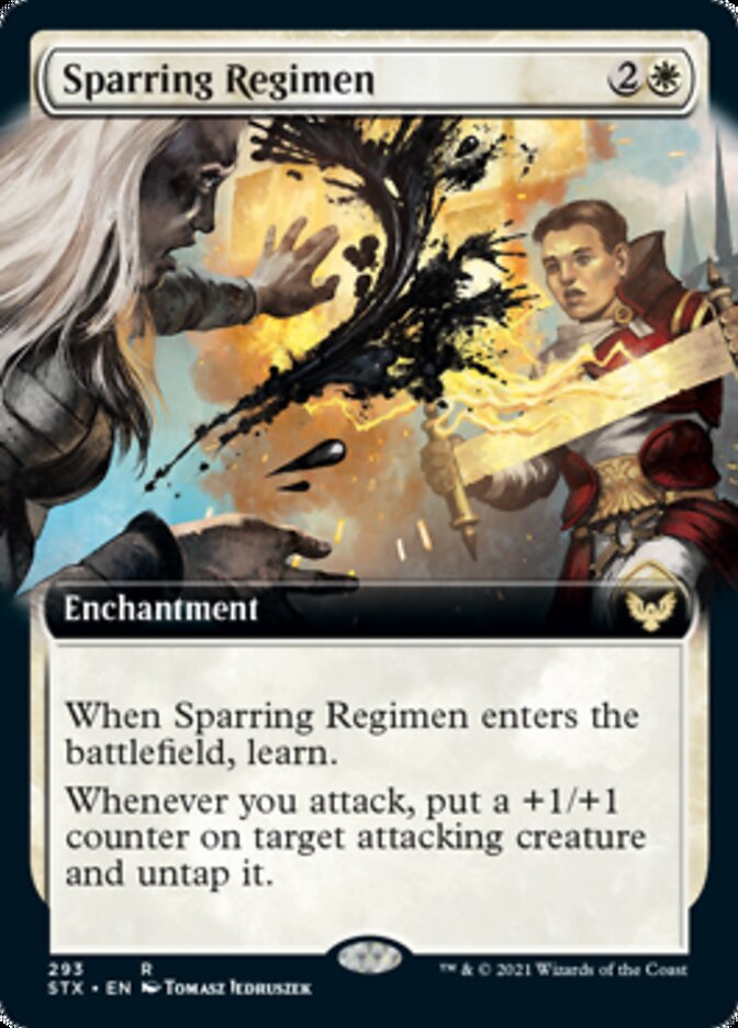 Sparring Regimen - [Foil, Extended Art] Strixhaven: School of Mages (STX)