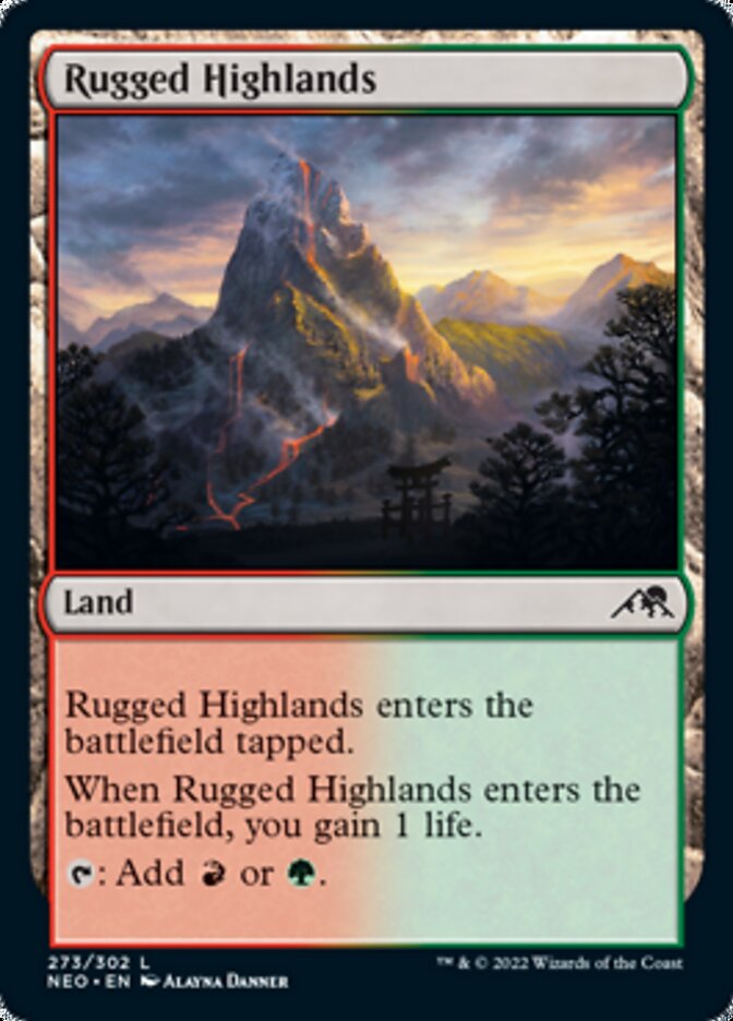 Rugged Highlands - [Foil] Kamigawa: Neon Dynasty (NEO)