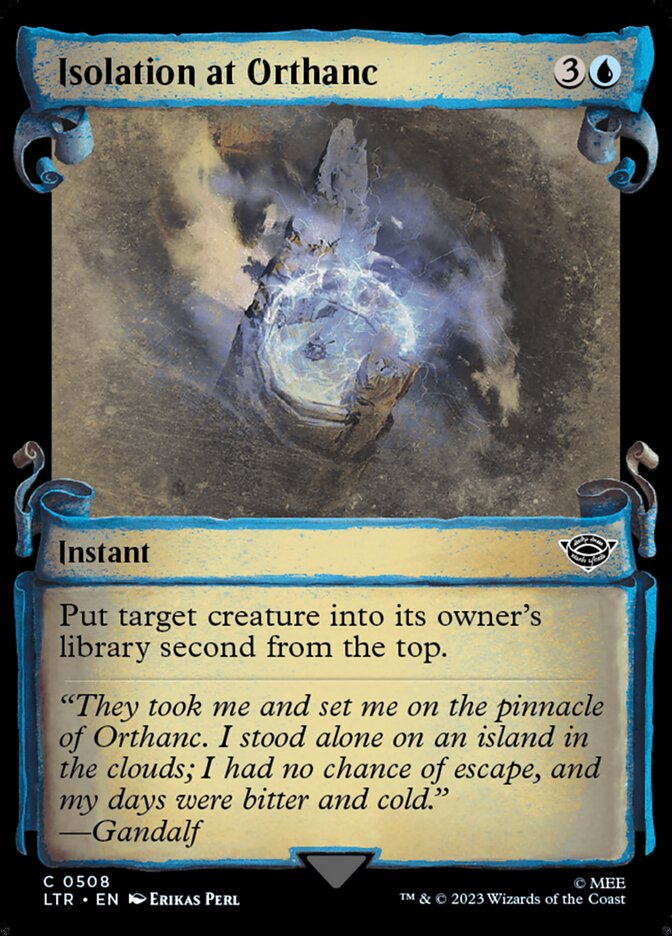 Isolation at Orthanc - [Foil, Showcase Scroll] The Lord of the Rings: Tales of Middle-earth (LTR)