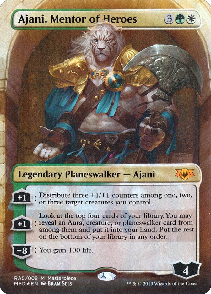 Ajani, Mentor of Heroes - [Foil, Borderless] Mythic Edition (MED)