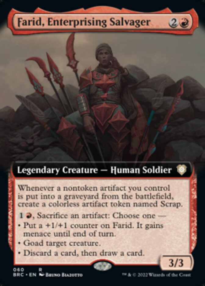 Farid, Enterprising Salvager - [Foil, Extended Art] The Brothers' War Commander (BRC)