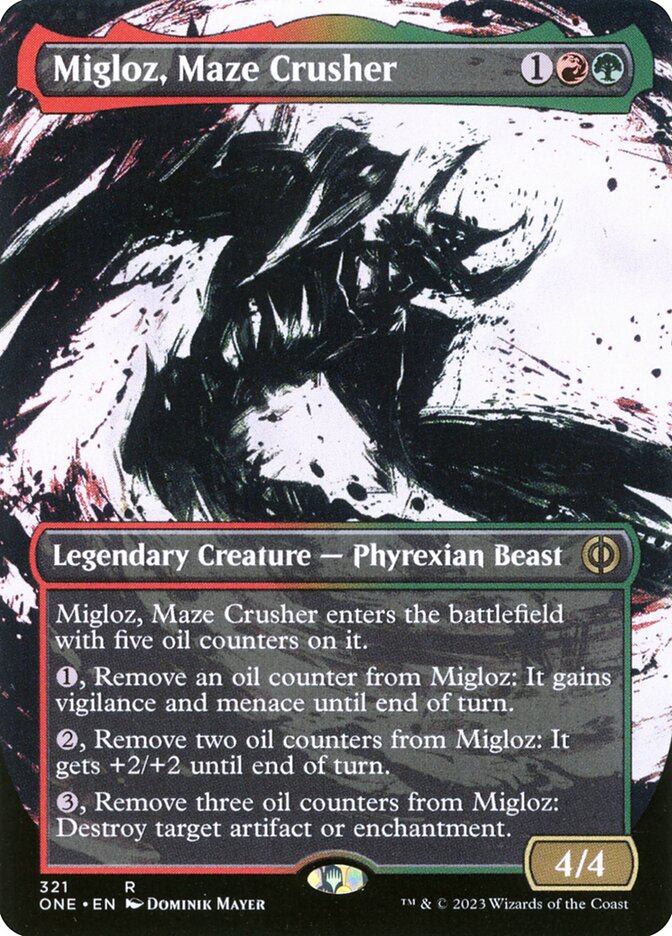 Migloz, Maze Crusher - [Showcase] Phyrexia: All Will Be One (ONE)