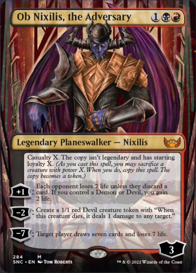 Ob Nixilis, the Adversary - [Foil, Borderless] Streets of New Capenna (SNC)