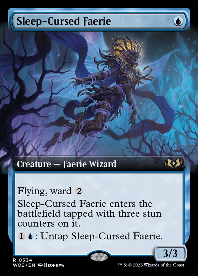 Sleep-Cursed Faerie - [Foil, Extended Art] Wilds of Eldraine (WOE)