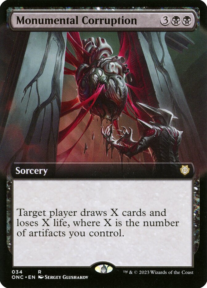 Monumental Corruption - [Foil, Extended Art] Phyrexia: All Will Be One Commander (ONC)