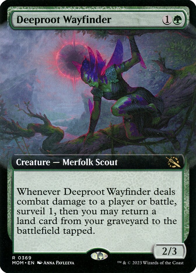 Deeproot Wayfinder - [Foil, Extended Art] March of the Machine (MOM)