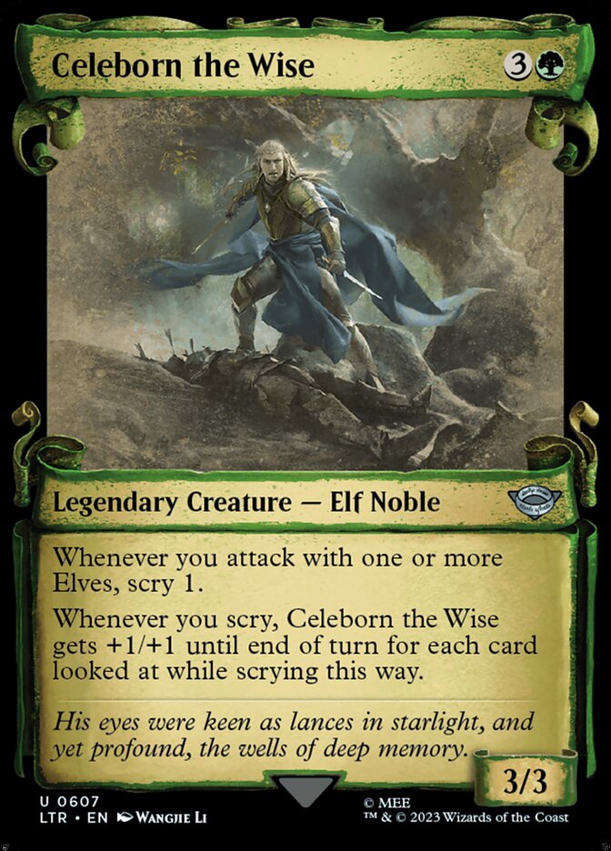 Celeborn the Wise - [Foil, Showcase Scroll] The Lord of the Rings: Tales of Middle-earth (LTR)