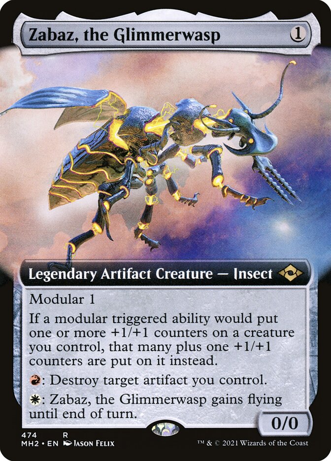 Zabaz, the Glimmerwasp - [Foil, Extended Art] Modern Horizons 2 (MH2)