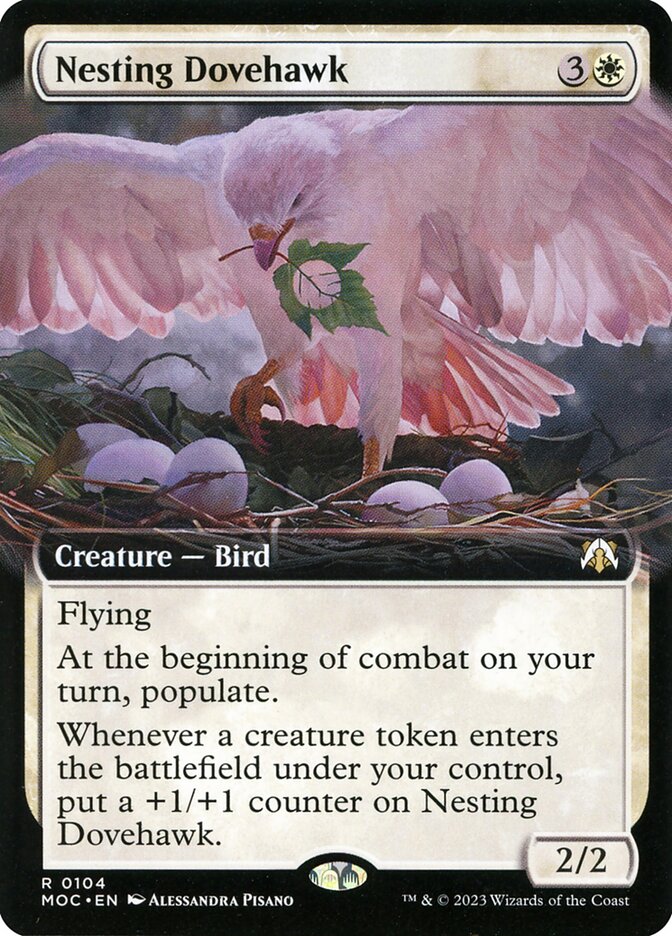 Nesting Dovehawk - [Foil, Extended Art] March of the Machine Commander (MOC)