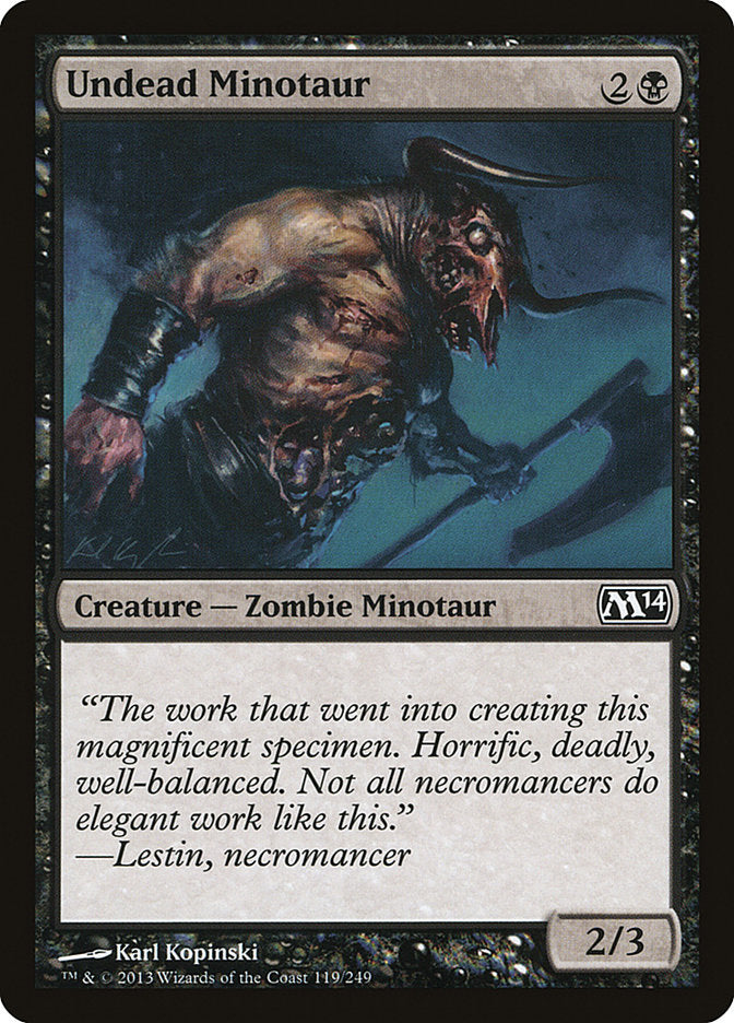 Undead Minotaur - [Foil] Magic 2014 (M14)