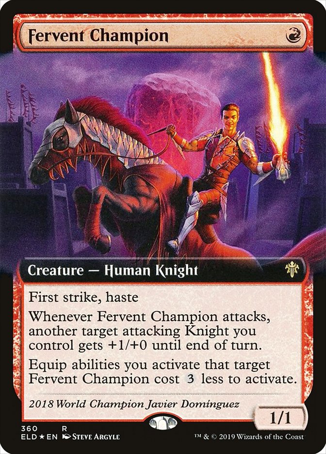 Fervent Champion - [Extended Art] Throne of Eldraine (ELD)