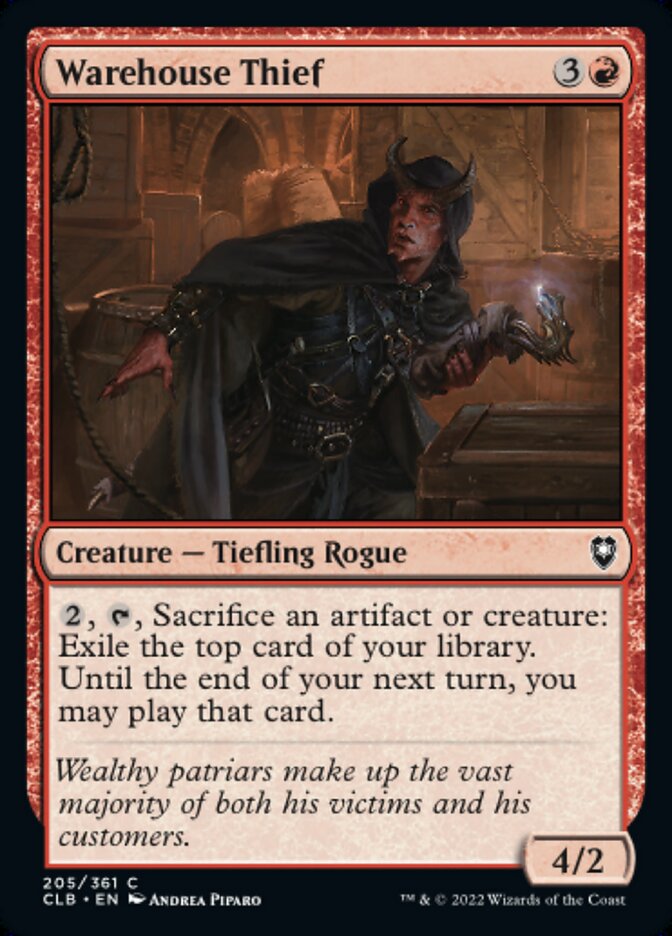 Warehouse Thief - [Foil] Commander Legends: Battle for Baldur's Gate (CLB)
