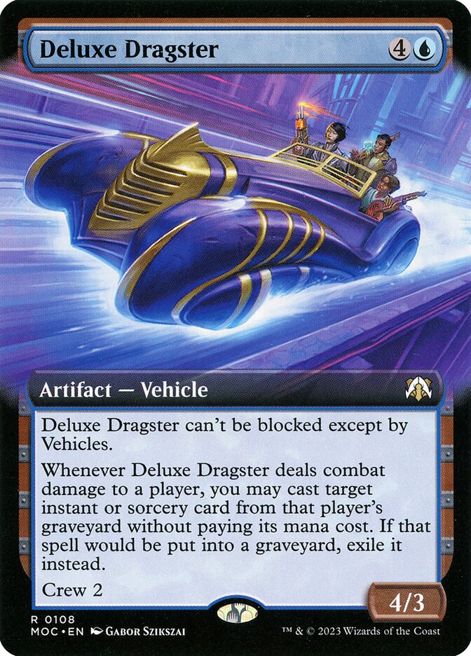 Deluxe Dragster - [Foil, Extended Art] March of the Machine Commander (MOC)