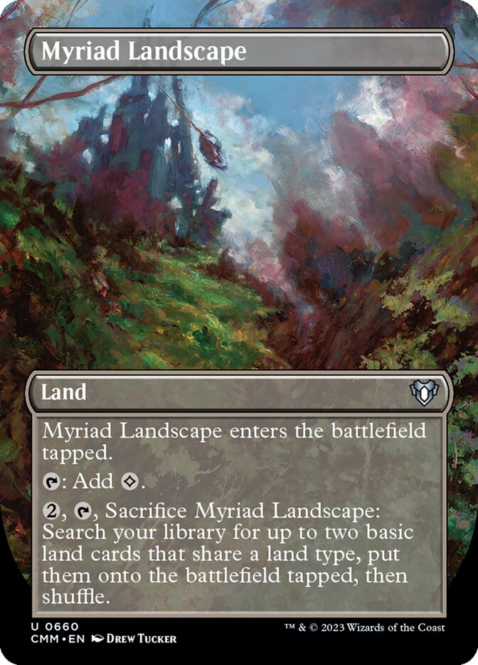 Myriad Landscape - [Foil, Borderless] Commander Masters (CMM)