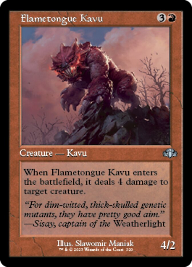 Flametongue Kavu - [Foil, Retro Frame] Dominaria Remastered (DMR)