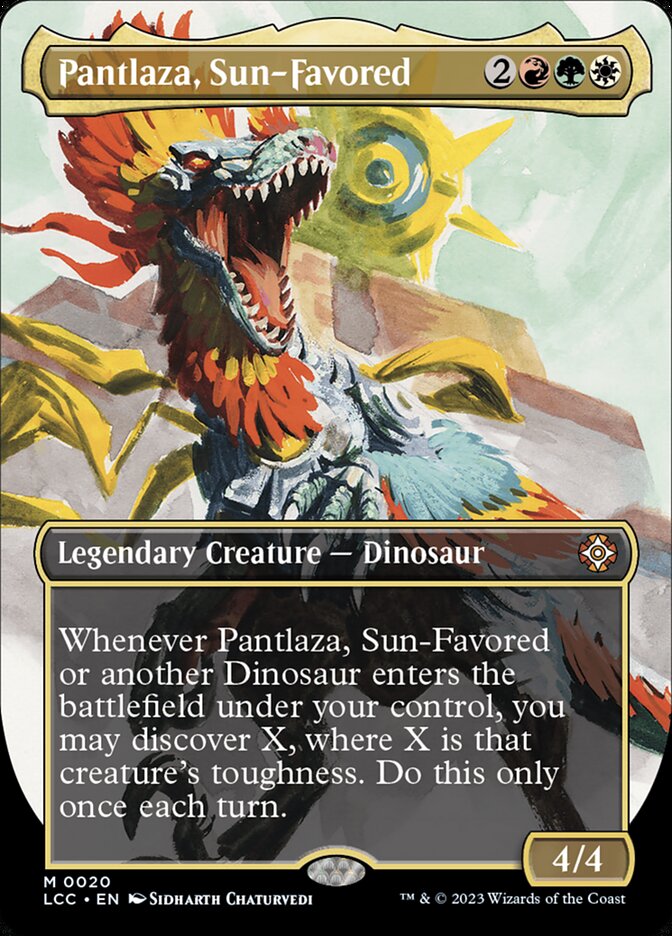 Pantlaza, Sun-Favored - [Foil, Borderless] Lost Caverns of Ixalan Commander (LCC)
