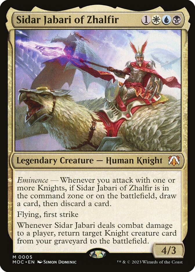 Sidar Jabari of Zhalfir - March of the Machine Commander (MOC)