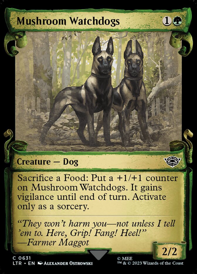 Mushroom Watchdogs - [Foil, Showcase Scroll] The Lord of the Rings: Tales of Middle-earth (LTR)